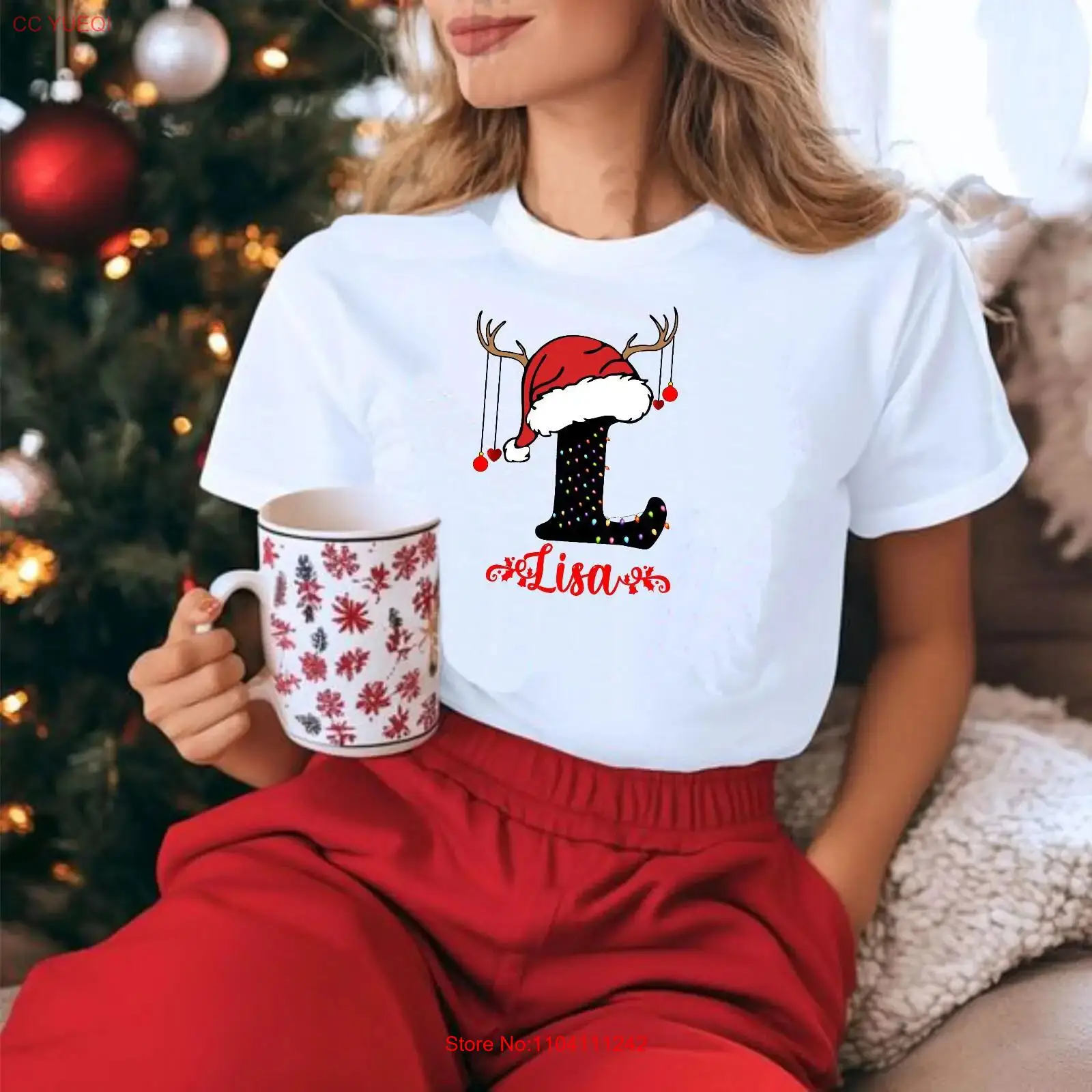Vintage Fashion Names - Familie Kerst Naam T-shirt Gepersonaliseerde Aangepaste