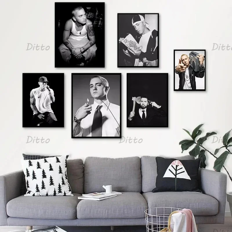 Vintage Fashion Prints For Wall - Hip Hop Rapper Zanger Eminem Vintage