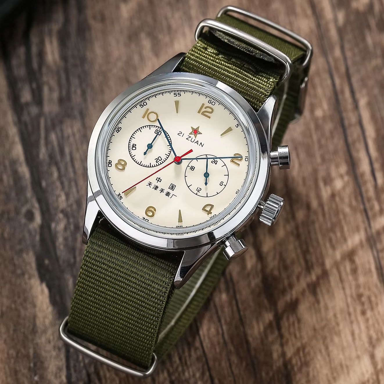 Vintage Fashion Complete - Herrenuhren 1963 Pilot Automatikuhr 42mm Wasserdicht