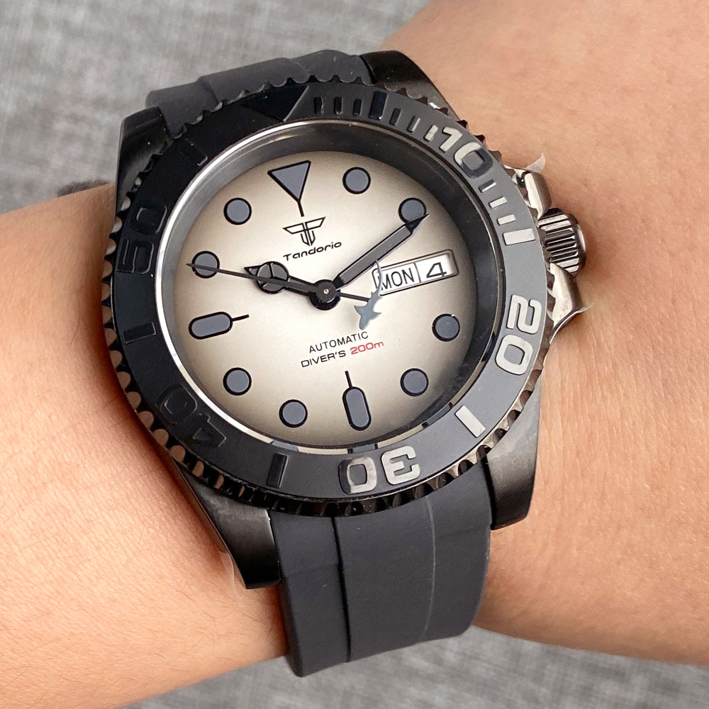 Vintage Fashion Complete - Tandorio 200M Waterdicht Nh36a Vintage Zwarte