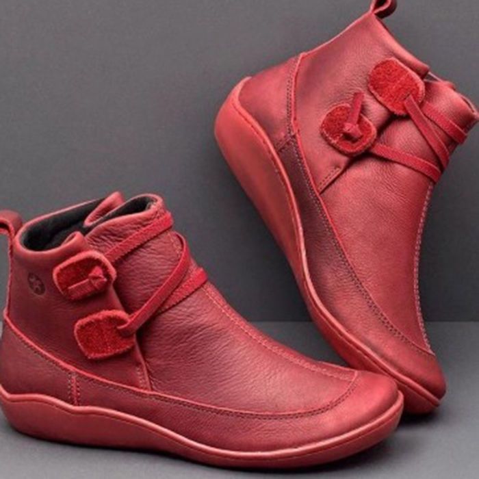 Dames Vintage Ronde Teen PU Le - Vintage Fashion For Men recensie en prijs