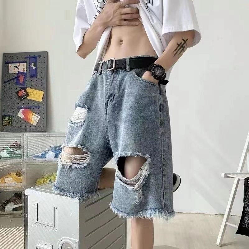 Edgy Cool gescheurde denimshor - Vintage Fashion Hong Kong recensie en prijs