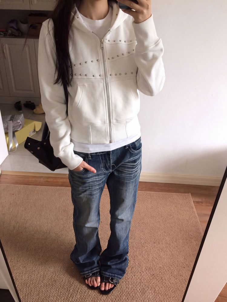 Dames Y2K studded rivet hoodie - Vintage Fashion Hong Kong recensie en prijs