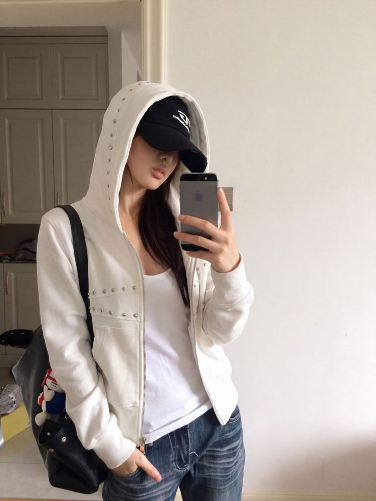Dames Y2K studded rivet hoodie - Vintage Fashion Hong Kong recensie en prijs