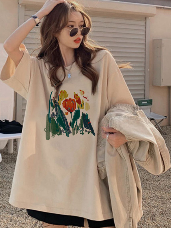 Katoenen T-shirt met cartoonpr - Vintage Fashion Hong Kong recensie en prijs