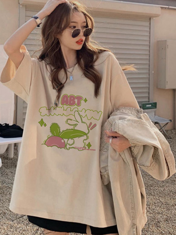 Katoenen T-shirt met cartoonpr - Vintage Fashion Hong Kong recensie en prijs