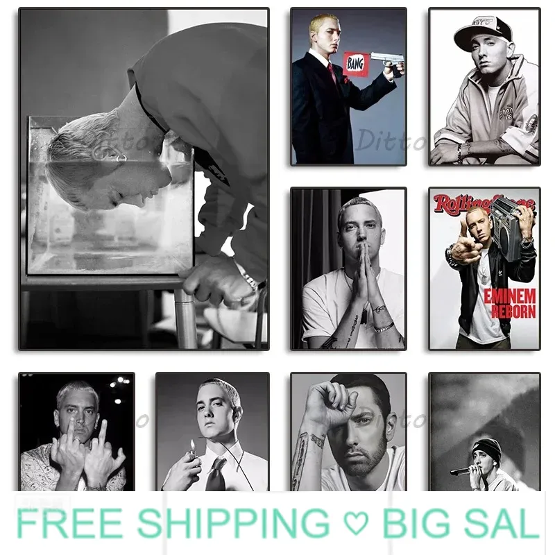 Hip Hop Rapper Zanger Eminem V - Vintage Fashion Prints For Wall recensie en prijs