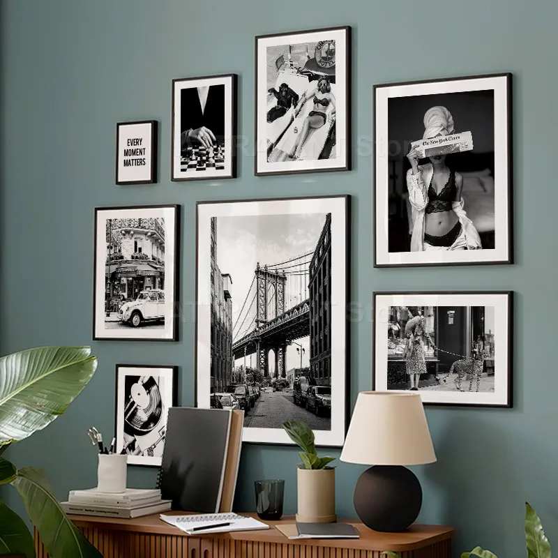 Zwart-wit vintage muurkunst ca - Vintage Fashion Prints For Wall recensie en prijs