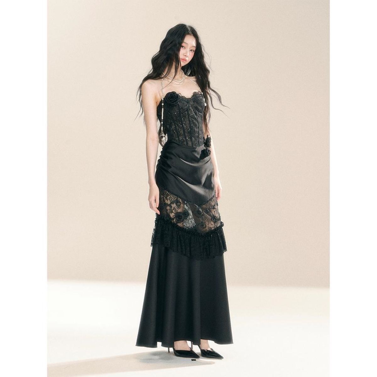 Vintage Gothic Grunge Y2k Kant - Vintage Fashion Women Dresses recensie en prijs
