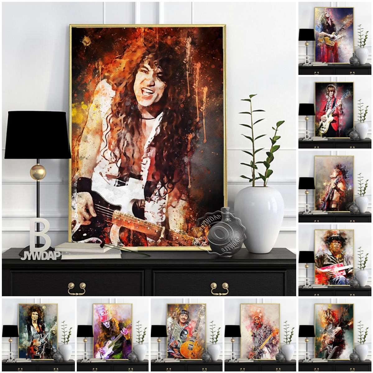 Rock Star Alvin Lee Dark Bg Al - Vintage Fashion Prints For Wall recensie en prijs