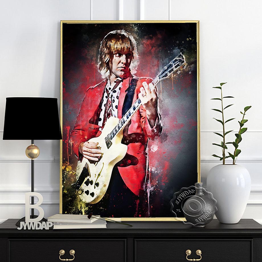 Rock Star Alvin Lee Dark Bg Al - Vintage Fashion Prints For Wall recensie en prijs