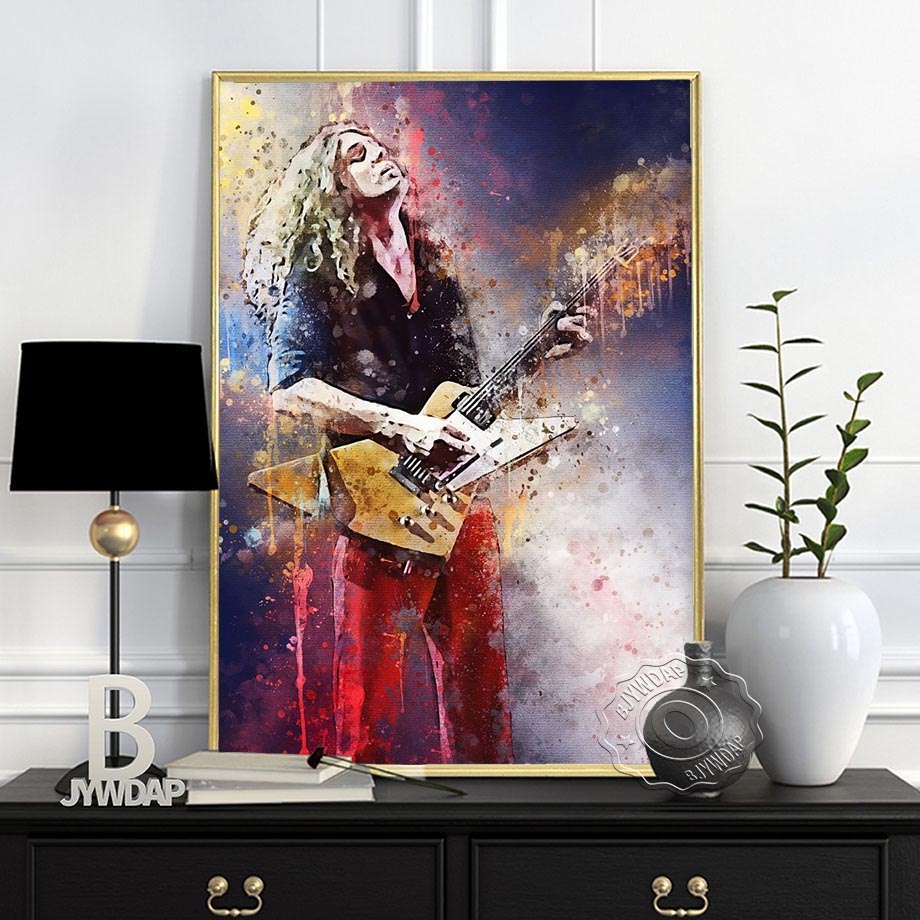 Rock Star Alvin Lee Dark Bg Al - Vintage Fashion Prints For Wall recensie en prijs
