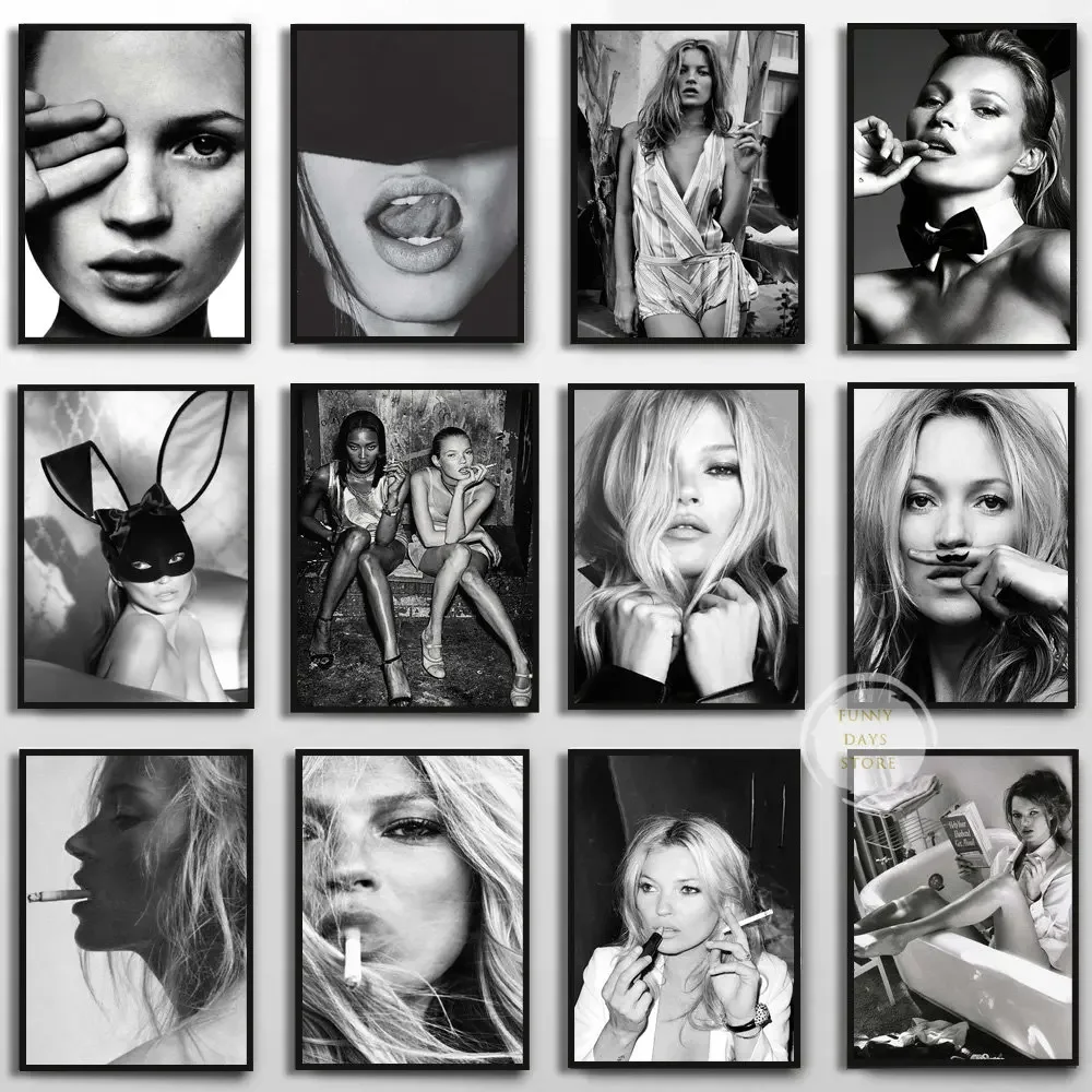 Vintage Sexy Supermodel Kate M - Vintage Fashion Prints For Wall recensie en prijs