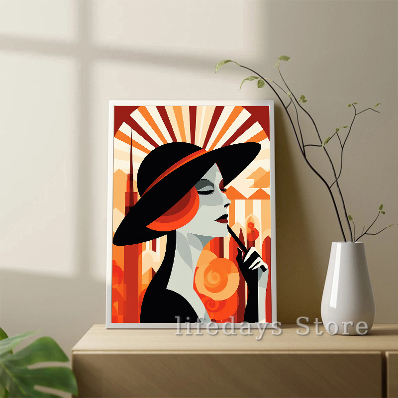 Vintage Art Deco Vrouwen Portr - Vintage Fashion Prints For Wall recensie en prijs