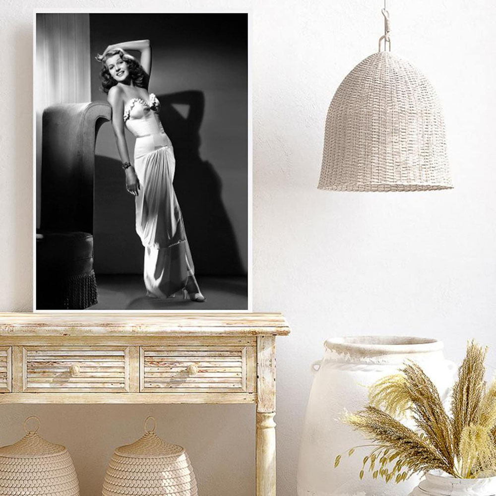 Rita Hayworth poster, zwart en - Vintage Fashion Prints For Wall recensie en prijs
