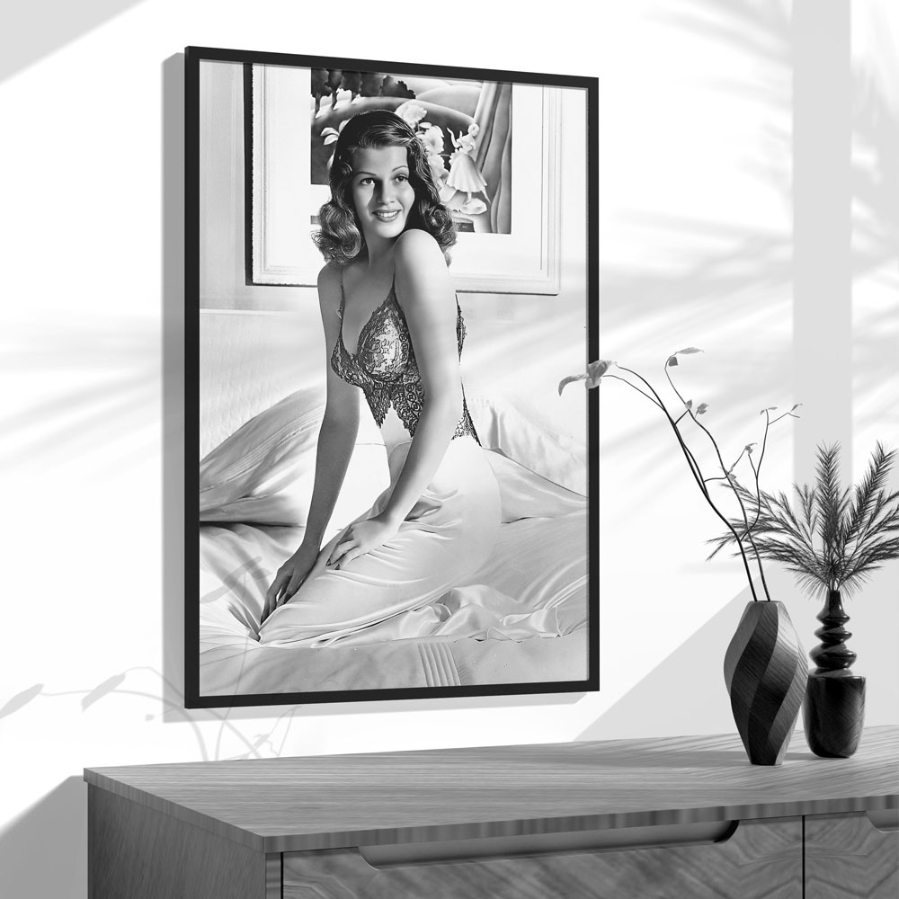 Rita Hayworth poster, zwart en - Vintage Fashion Prints For Wall recensie en prijs